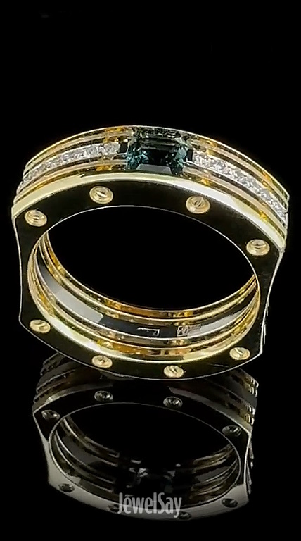 Составное кольцо с натуральной шпинелью 0,5 ct и бриллиантами | Сделать на заказ или купить у наших ювелиров