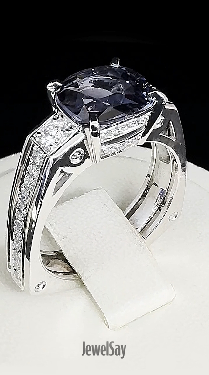 Составное кольцо с натуральной шпинелью 3,3 ct и бриллиантами | Купить или заказать изготовление