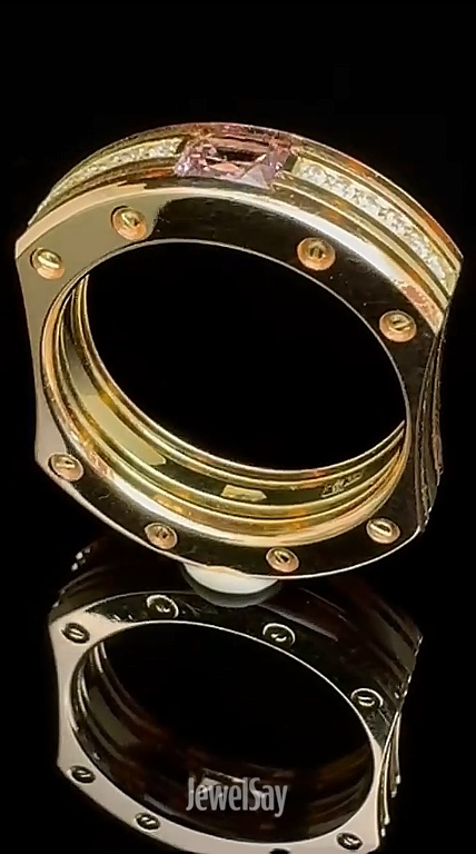 Составное кольцо с натуральной шпинелью 0,6 ct и бриллиантами | Сделать на заказ или купить у наших ювелиров