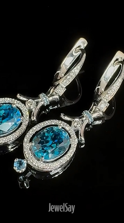 Exclusive gold earrings with natural Cambodian zircon | Buy or make to order from JewelSay jewelers