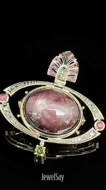 Кулон с натуральным рубином 35,25 ct и бриллиантами | Купить или заказать авторское изготовление на JewelSay